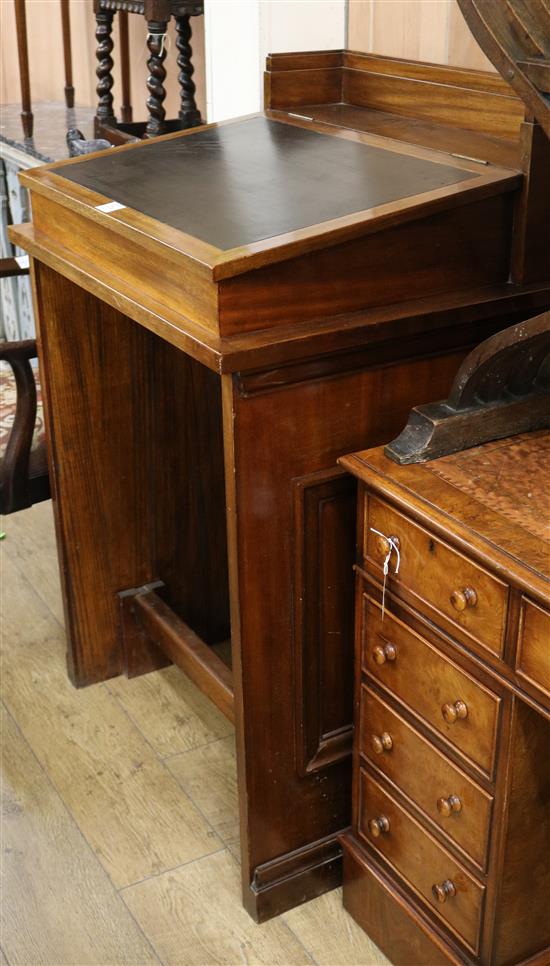 A mahogany clerks desk W.76cm